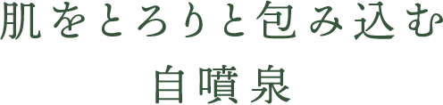肌をとろりと包み込む自噴泉